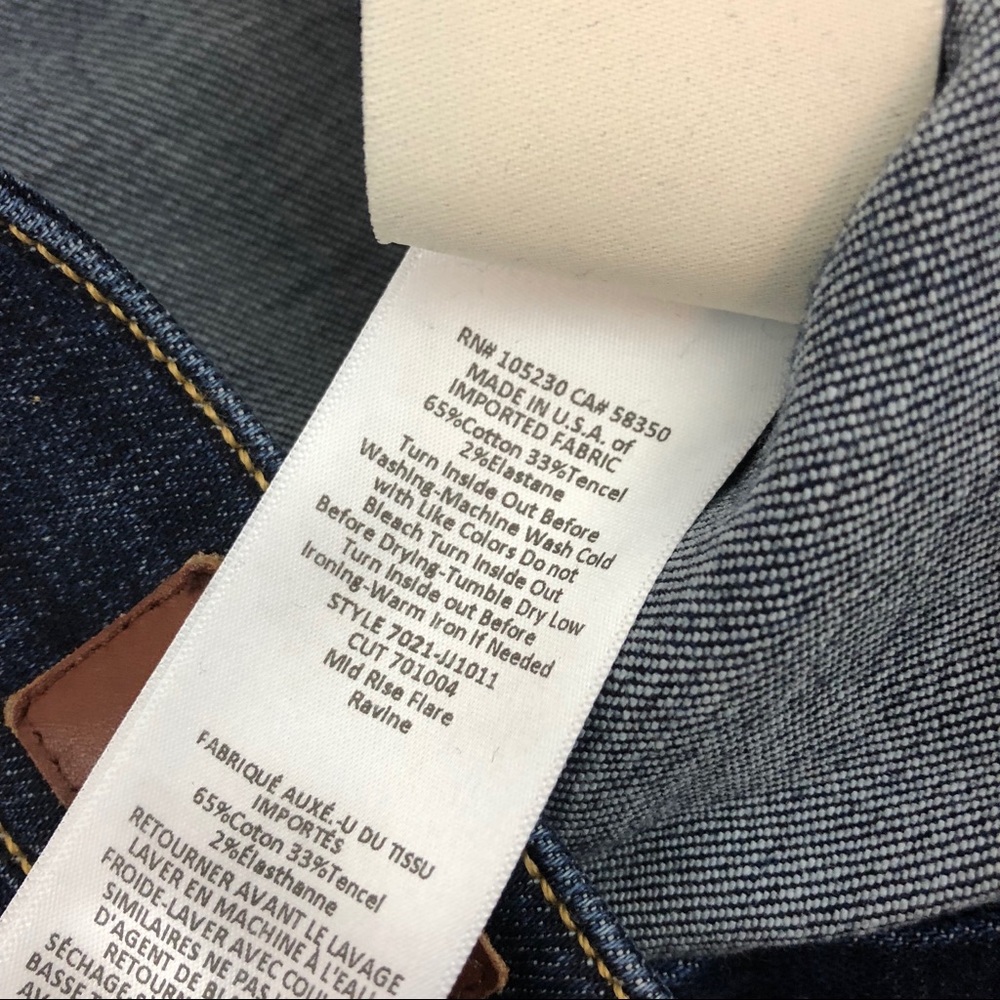 Joie Ravine Mid Rise Flare Jeans: Dark Wash - Picture 8 of 8